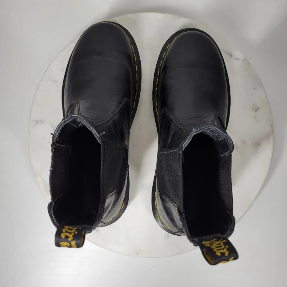 Dr. Martens Nappa Chelsea Boots Womens 7 Mens 6 Black Leather Pull On Airwair - Image 5