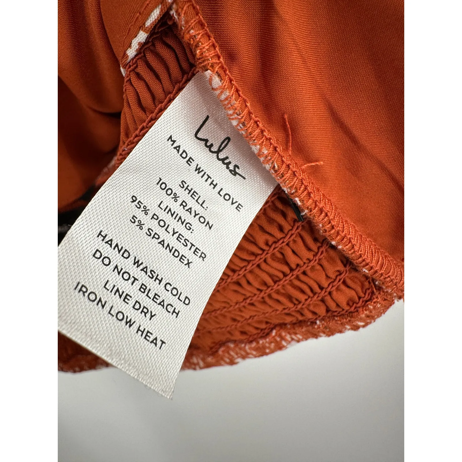 Lulus Crop Top Women Large NWT Summer Romance Rust Brown Microfloral Tank Top - Image 8