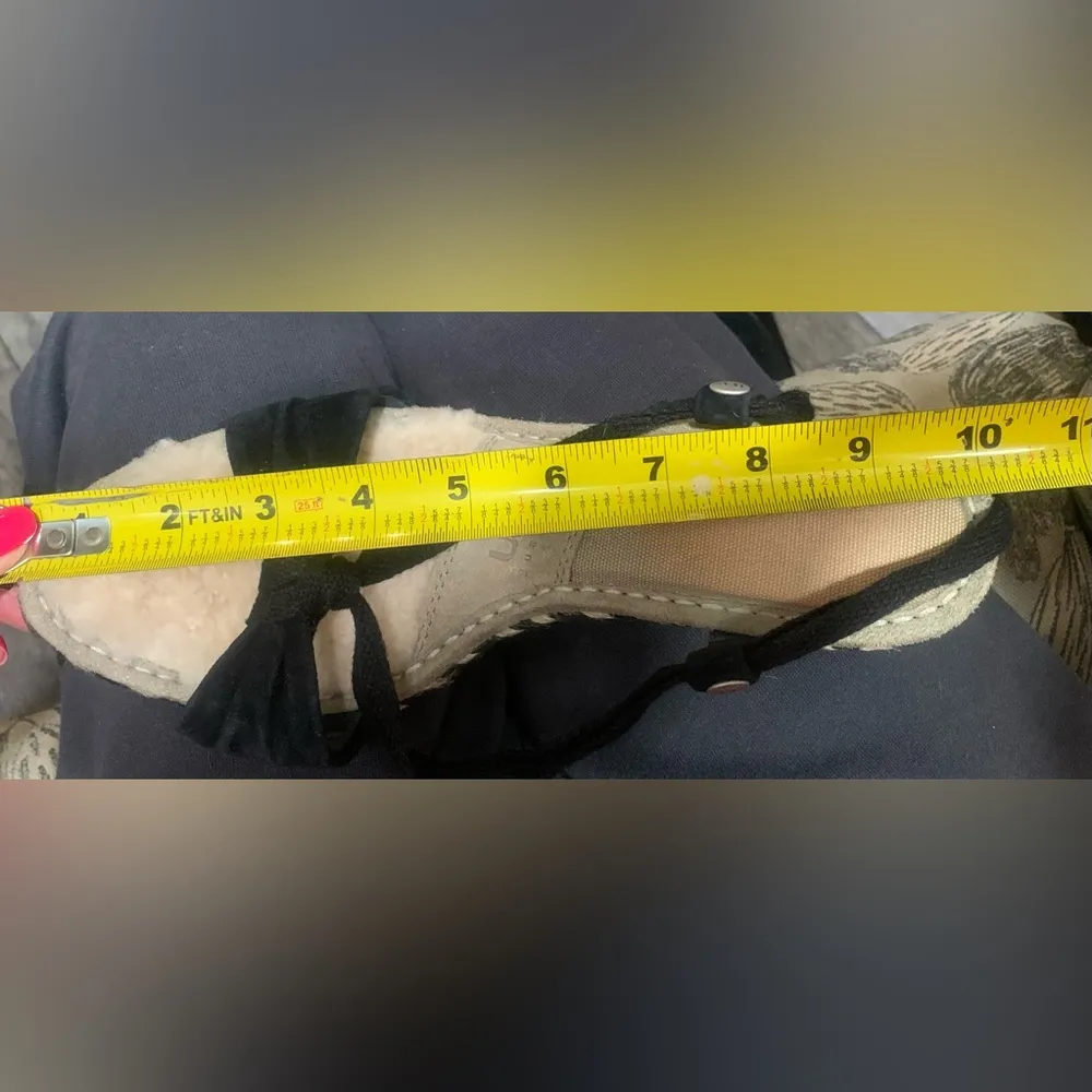 Amelie Shearling Braided Espadrille Ankle Wrap Wedge - Image 9