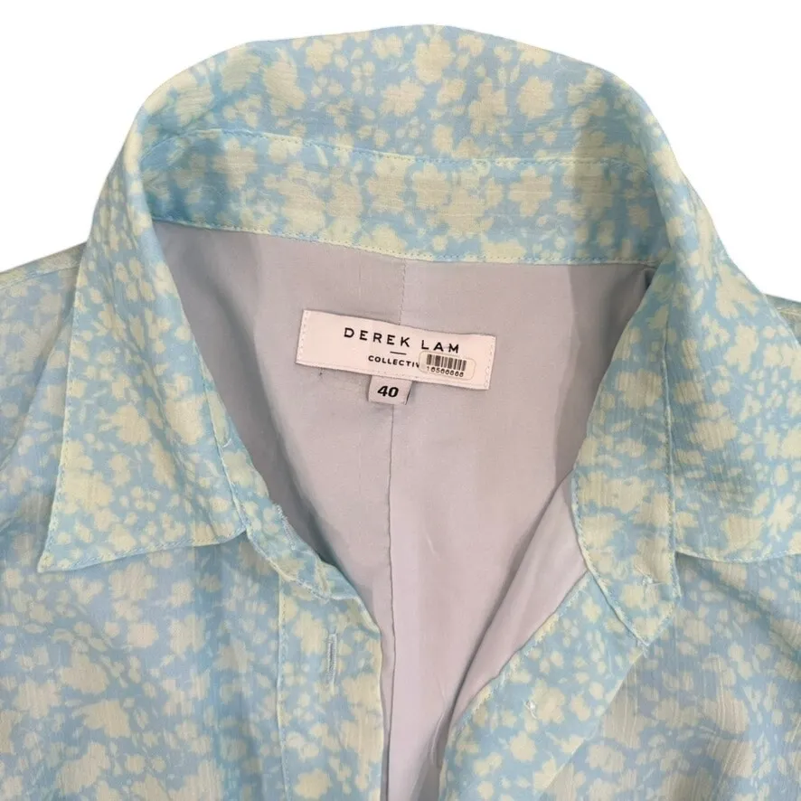 Derek Lam 10 Crosby x RTR Floral Mini Dress in Blue, Size IT 40/US 4 - Image 6