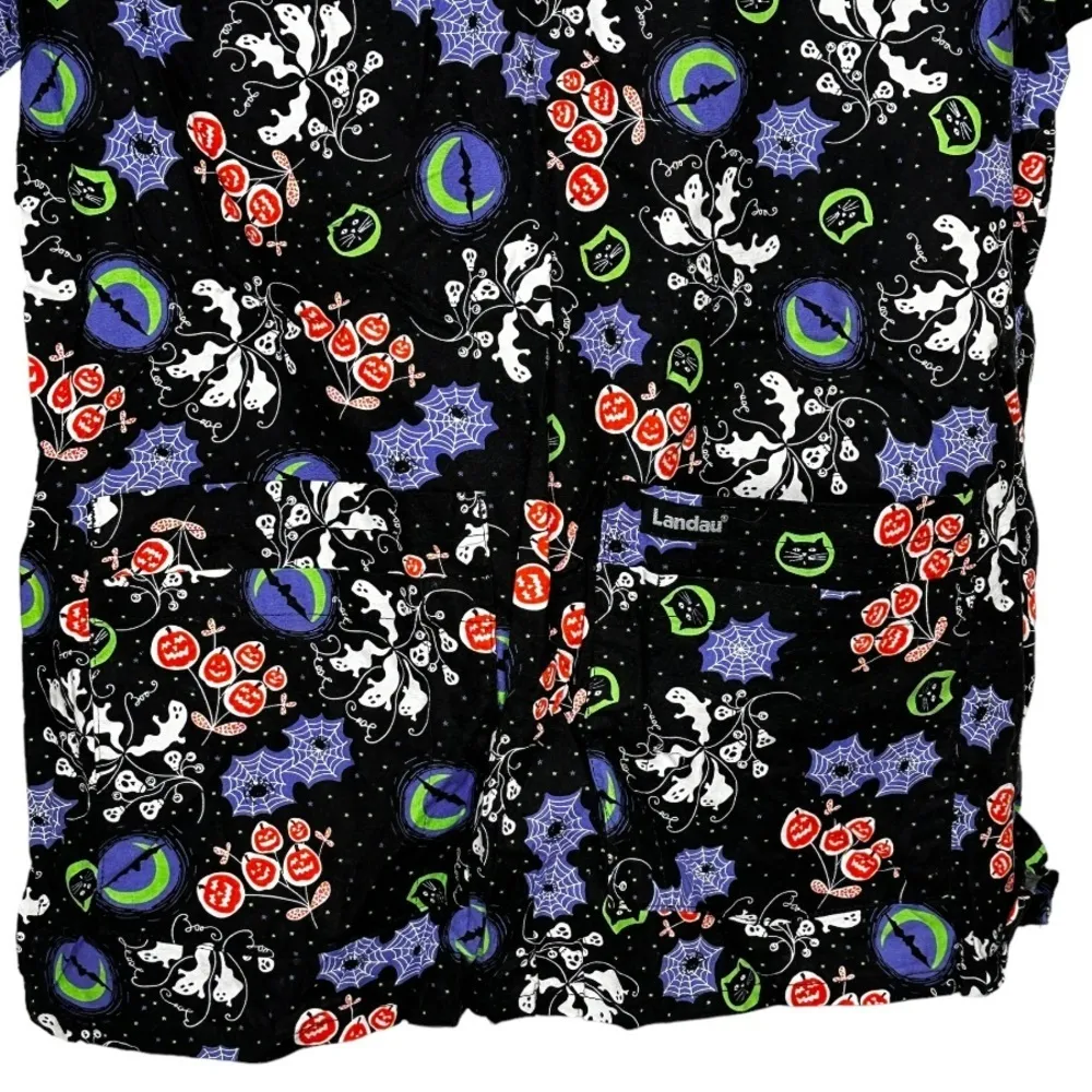 Landau Halloween Scrub Shirt‎ Black Size M - Image 3