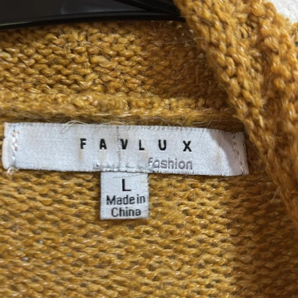 FAVLUX Yellow Chunky Knit Cardigan - Image 2