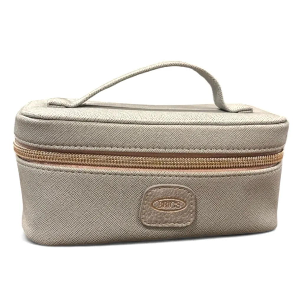 Brics Qatar Airways Travel Makeup Case Grey Rose Gold Cosmetic Pouch Toiletry Pink - Image 1