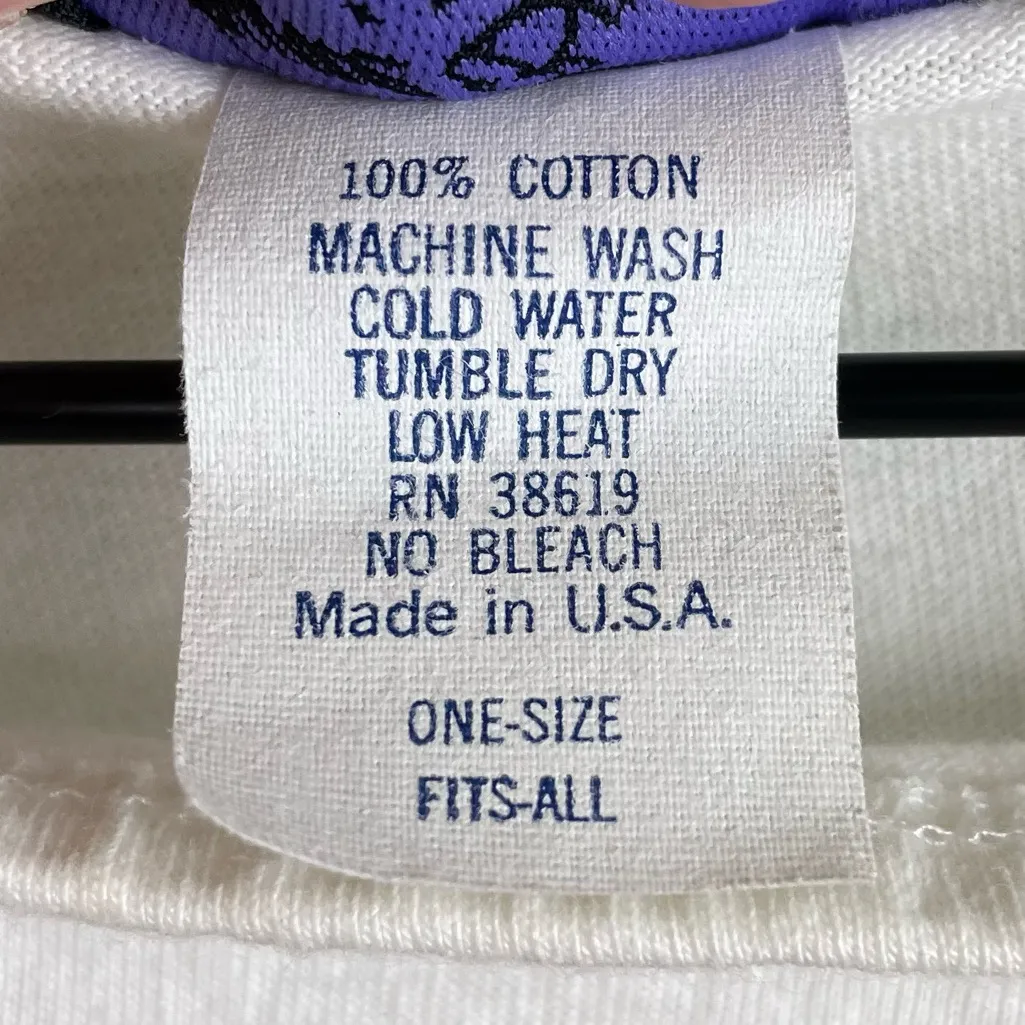 Vintage 80s 90s Laurel Burch San Francisco Sun Goddess Tee One Size Retro Artsy White - Image 7