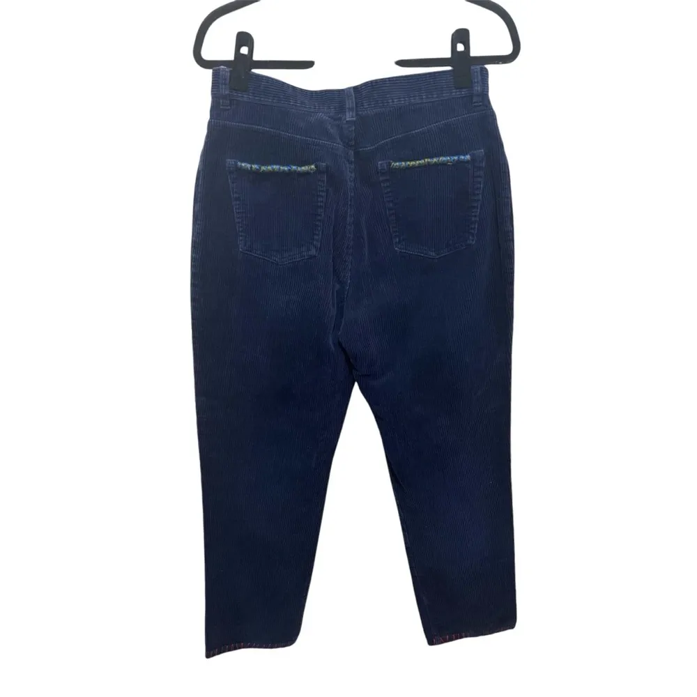 Jones Wear Sports Navy Blue Corduroy Pants Straight Leg Sz 10 Women - Image 3