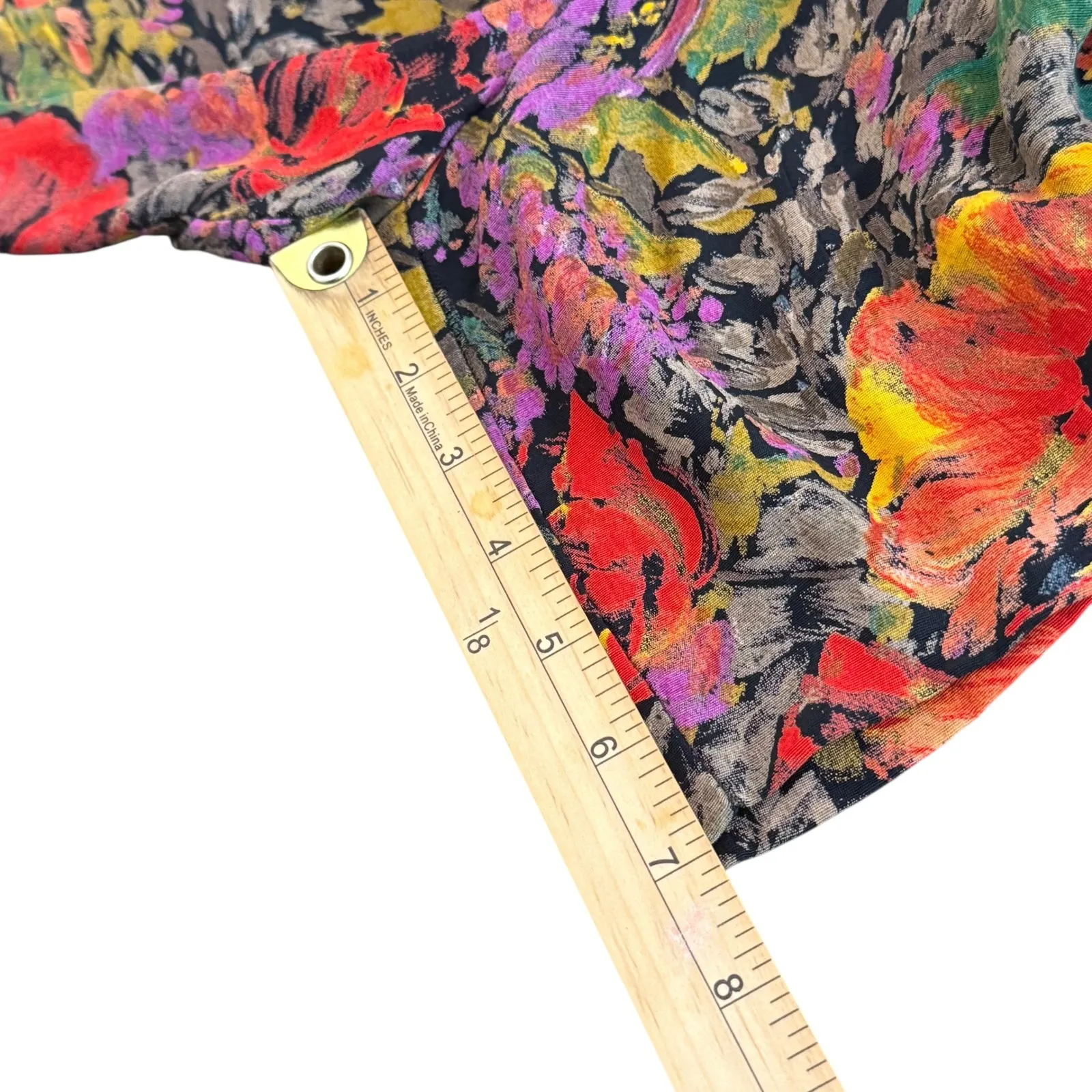 Vintage 80s 90s Dorothy Schoelen High Waisted‎ Culotte Shorts Size 4 Artsy Retro Red - Image 13