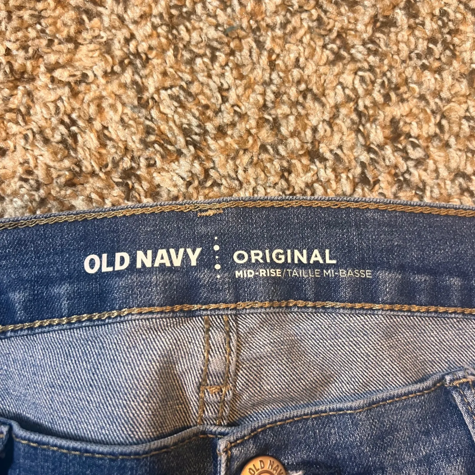 Old Navy Original Mid Rise‎ Denim Jeans Womens Size 8 Long Blue Classic - Image 2