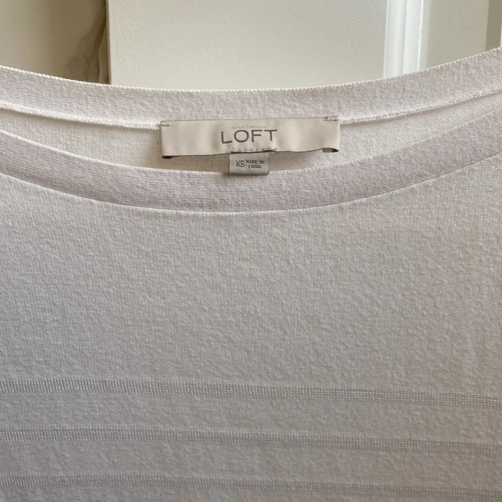 Loft white boatneck sweater - Image 2