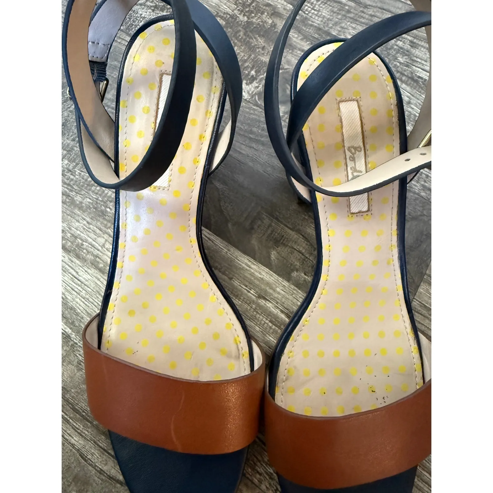 Boden Kirsten Leather‎ Sandal Womens Size 39EU (8 US) Blue - Image 4