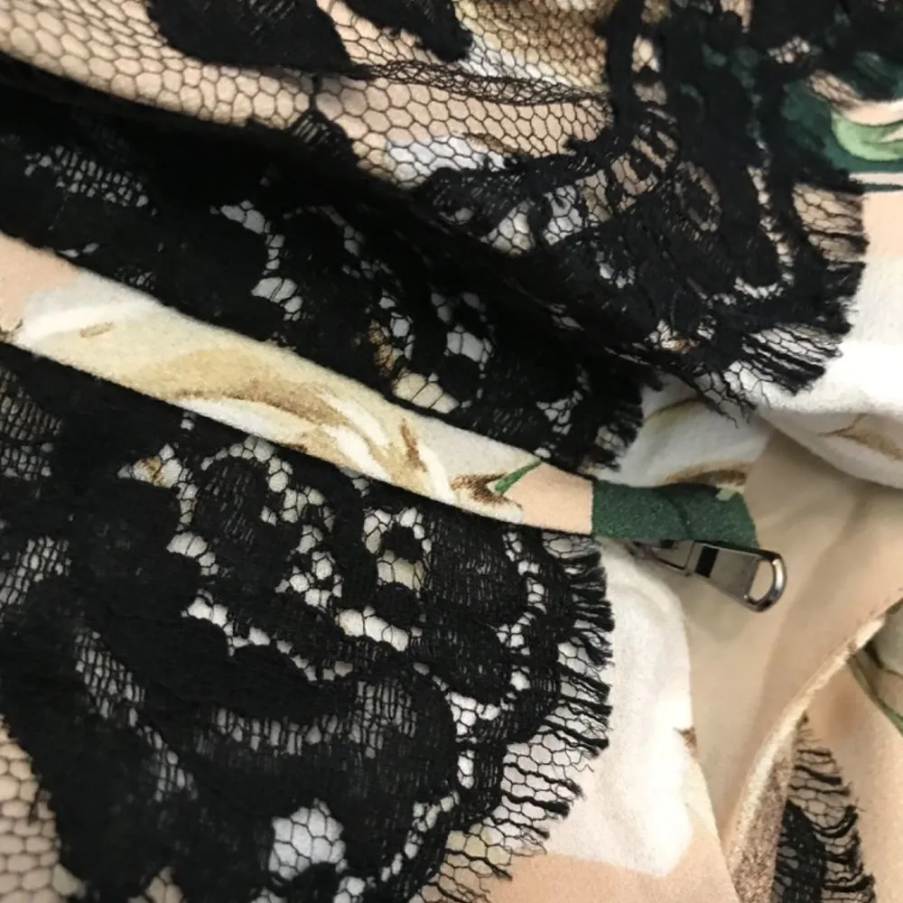 NWOT Dolce&gabbana lace trim floral dress size 38 - Image 11