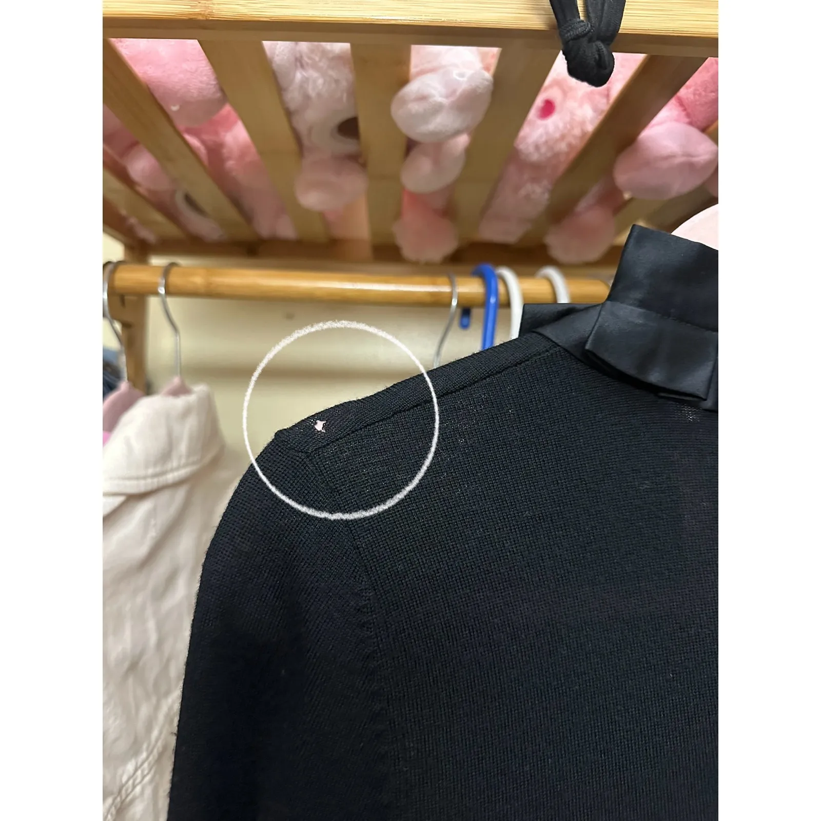 Tory Burch Merino Wool & Silk Gauge Cardigan Black Size XS - Image 5