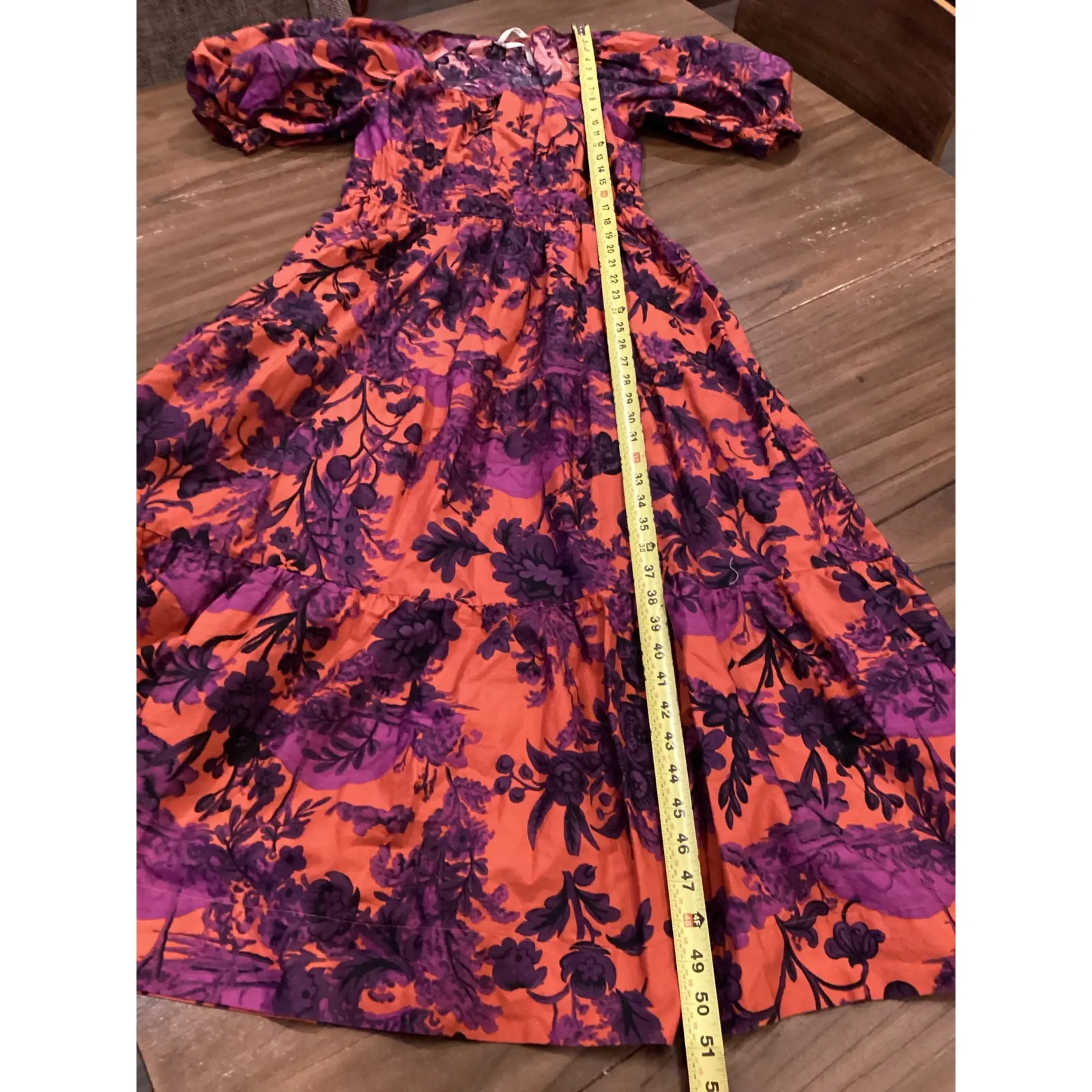 By Anthropologie The Somerset maxi dress puff sleeve edition purple size M - Image 8