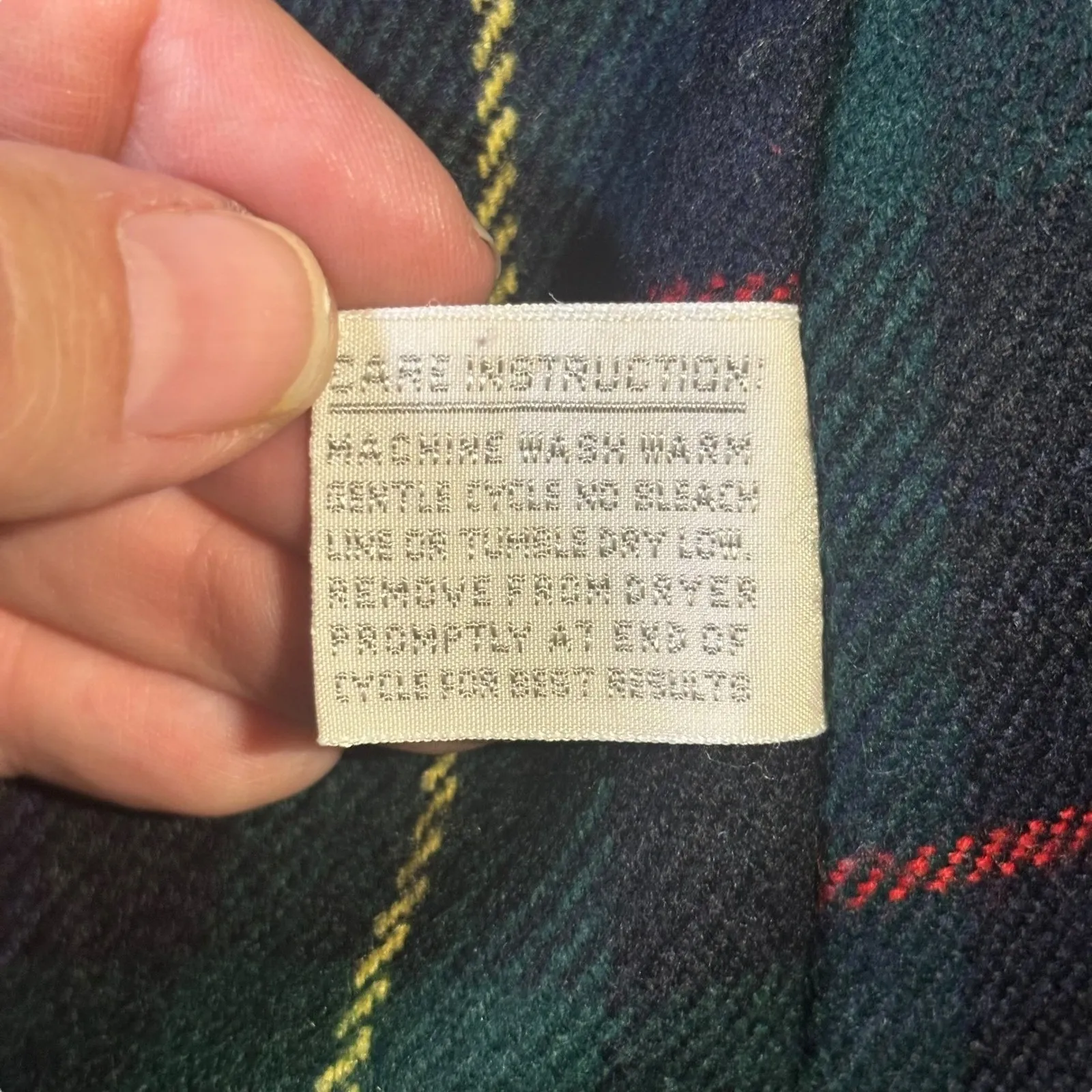 Saxton Hall Womens 11/12 Tan Acrylic Coated‎ Cotton Blend Plaid Lined Coat VTG - Image 8