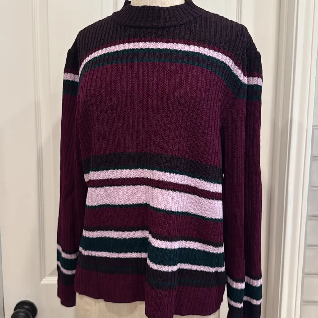 St. John Sport stripe crew neck sweater - Image 13