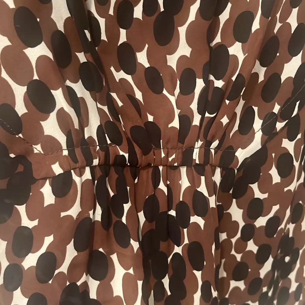 TORY BURCH Silk Sleeveless Top Shell Abstract Print Size 2 - Image 8