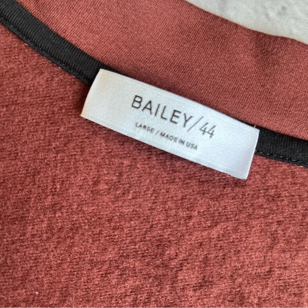 Bailey 44 Womens V-neck Sweatshirt Large Made In USA NEW NWT Boho Beaded Arms - Image 5