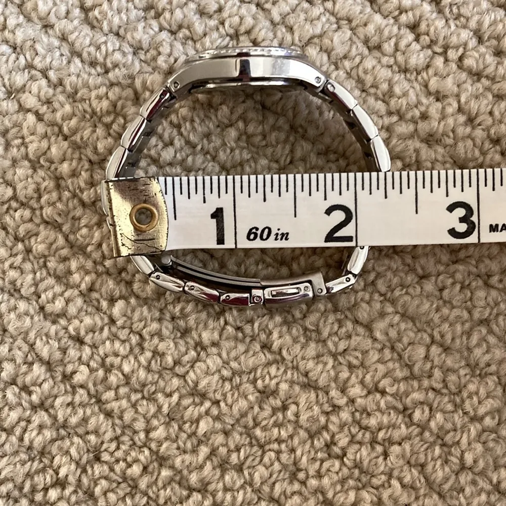 Fossil Stainless Steel Watch Silver Women’s Chain Link Style Jewel Encrusted - Image 9