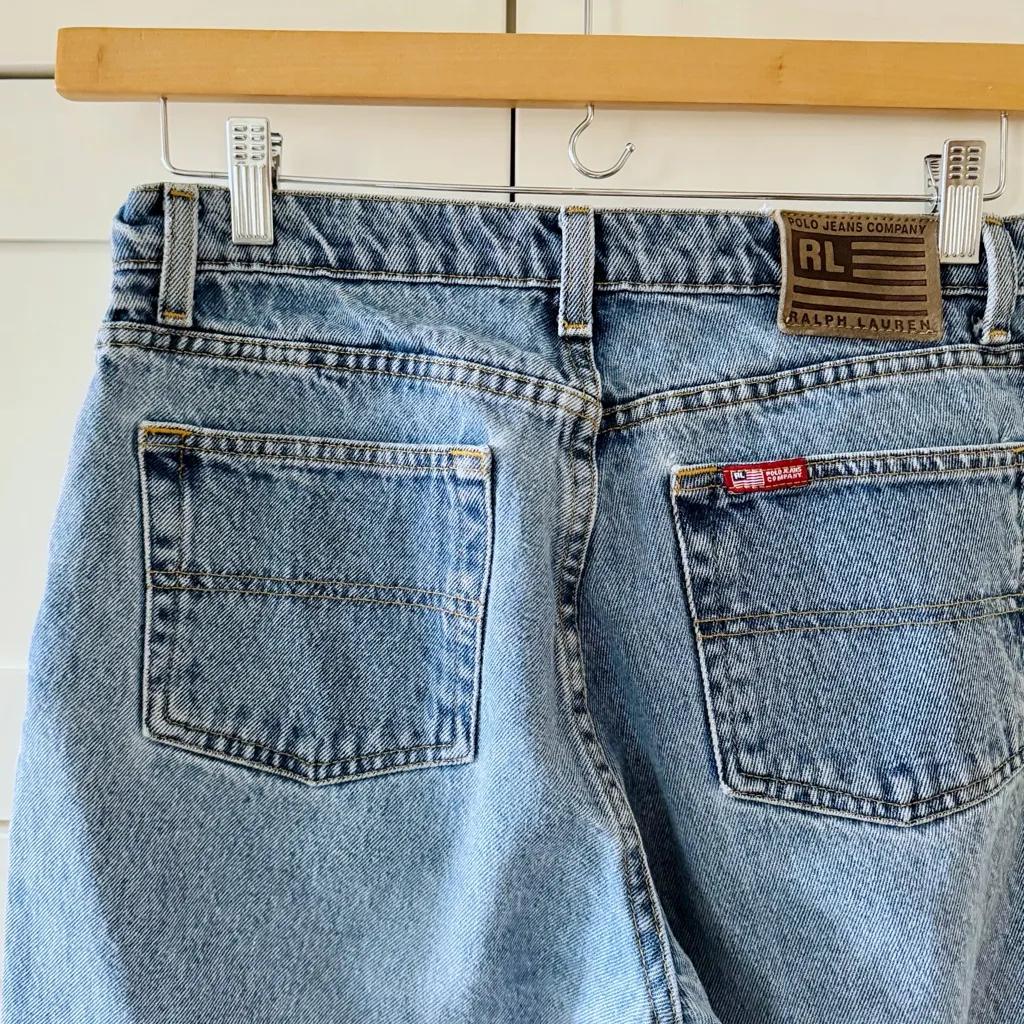 POLO Ralph Lauren Vintage Saturday Jeans, Mom Straight Leg Classic Style sz. 8 - Image 6