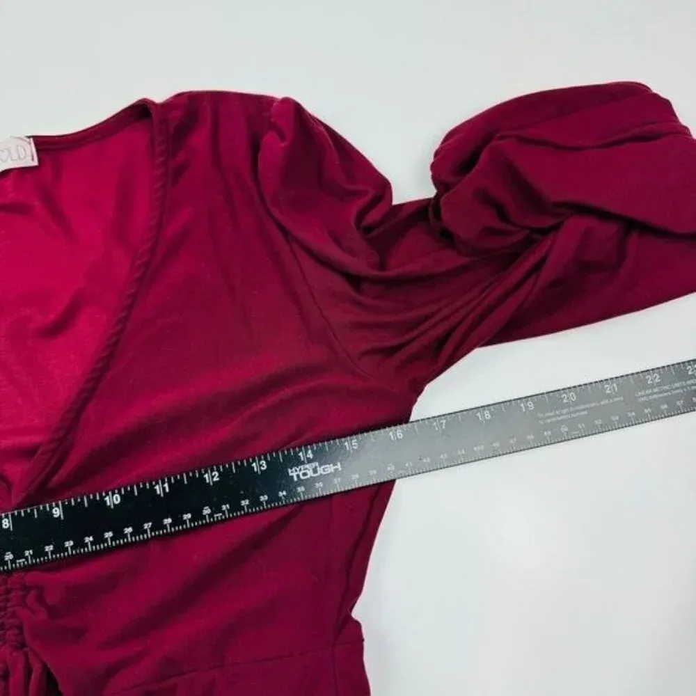 Planet Gold Burgundy Crop Top Size Small‎ - Image 6