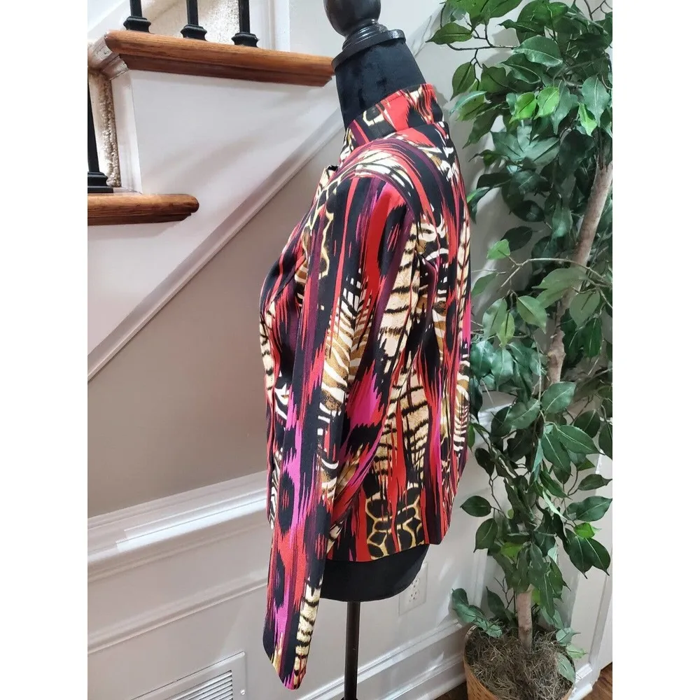 Molly+Max Women Multicolor Polyester Long Sleeve Full Zip Front Casual jacket PS Size undefined - Image 7