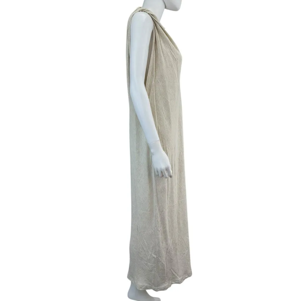 Showpo. NWT Tan Linen Jessenia Maxi Dress Size 12 - Image 2
