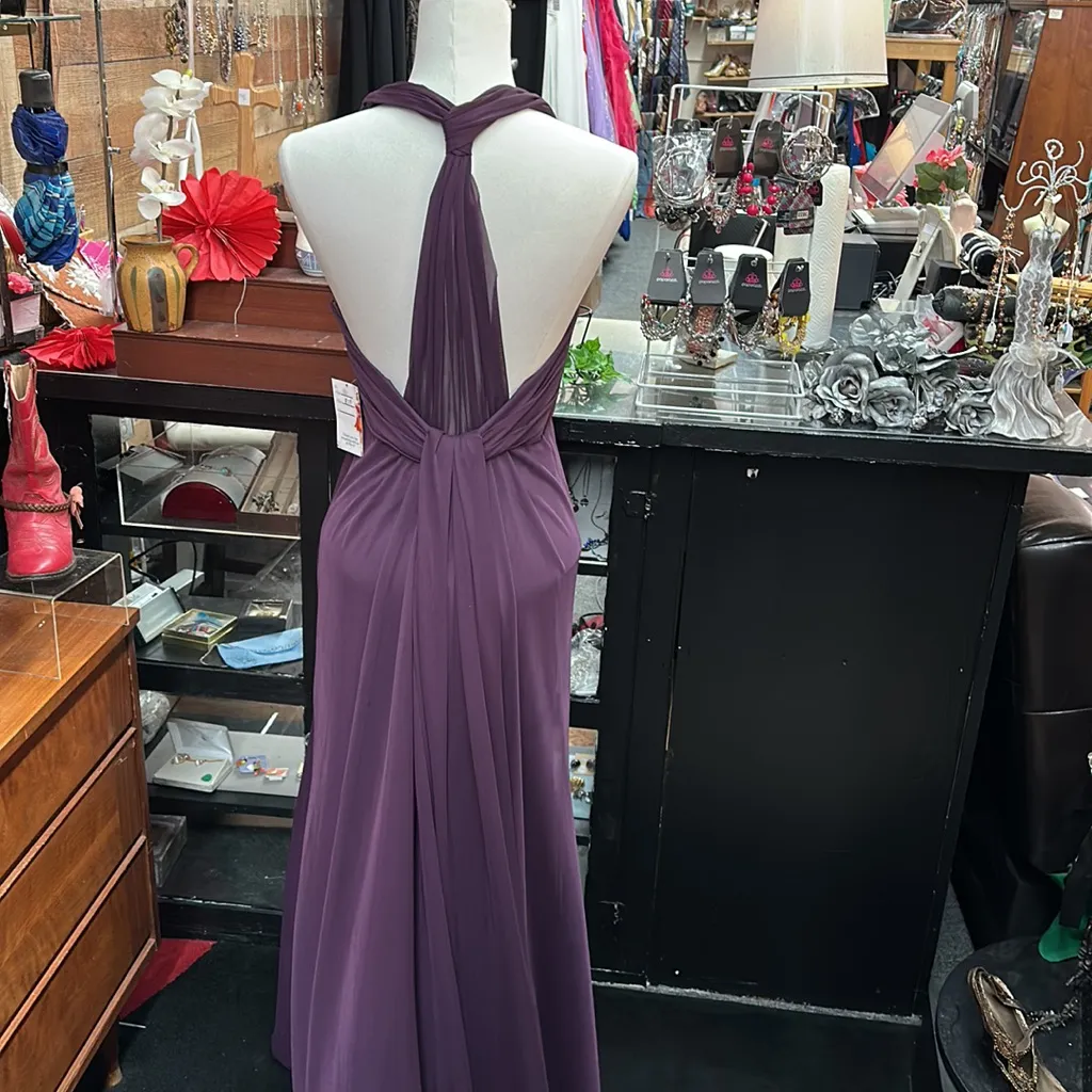 Davids Bridal sz 10 long purple formal dress - Image 3