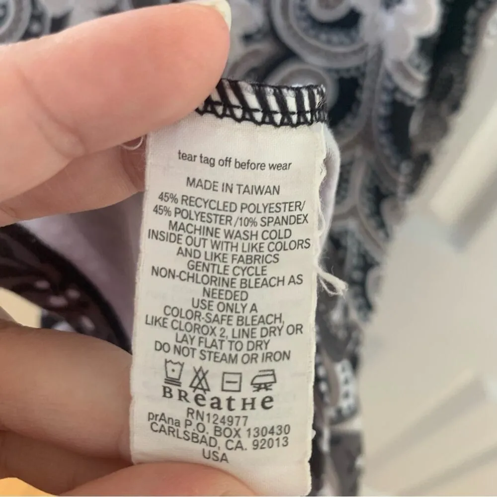 PrAna Quinn Black & Tan Floral Paisley Sundress Built in Bra - Image 5