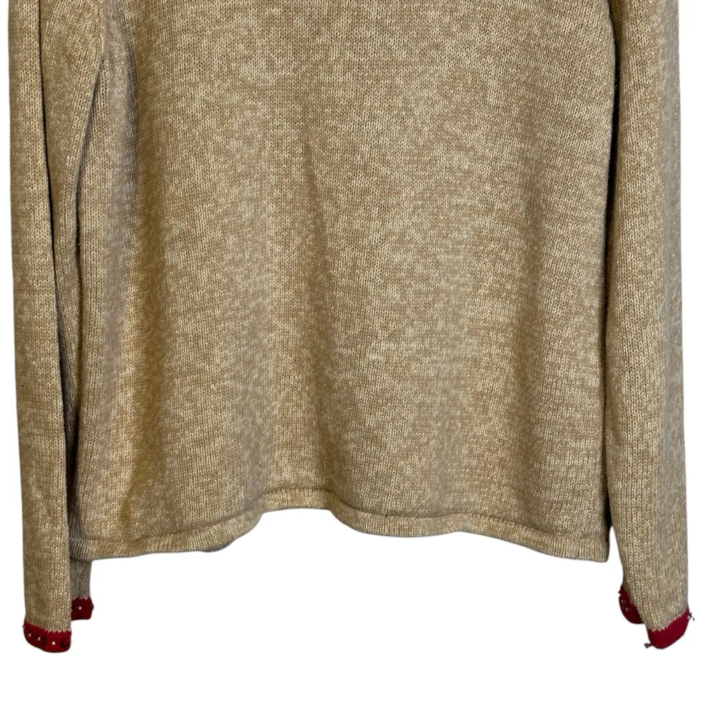 Tiara International Christmas Collection Peace On Earth Holiday Sweater Large - Image 8