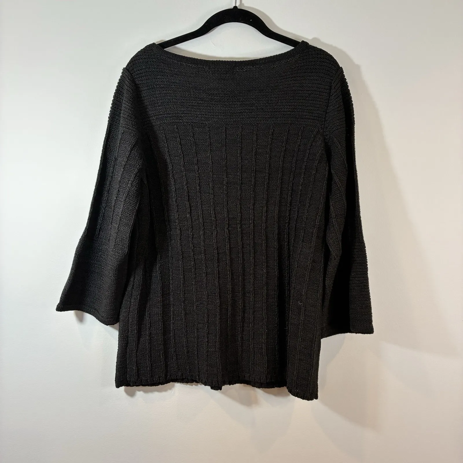 Charter Club‎ Black Boatneck Textured Sweater Xl - Image 2