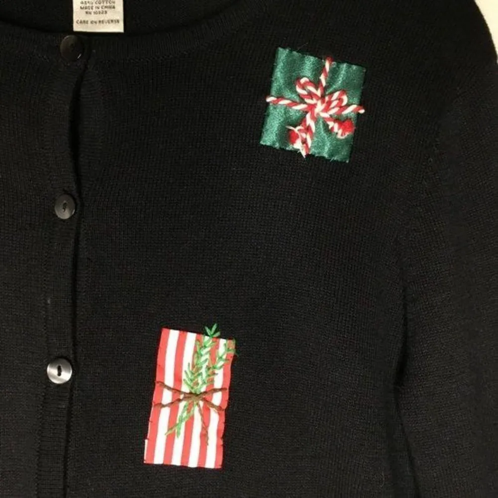 VTG Cambridge Dry Goods Handmade Christmas Presents Button up Cardigan Women's S - Image 9