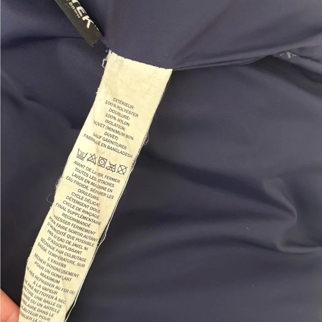 L.L.Bean Women’s DownTek Thigh Length Puffer Coat Size Small Navy Winter Jacket Blue - Image 10