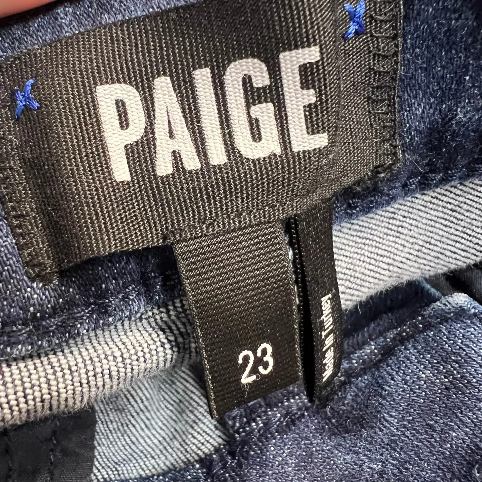 Paige High Rise Sarah Straight Leg Cropped Jeans Ribbon Size 23 - Image 7