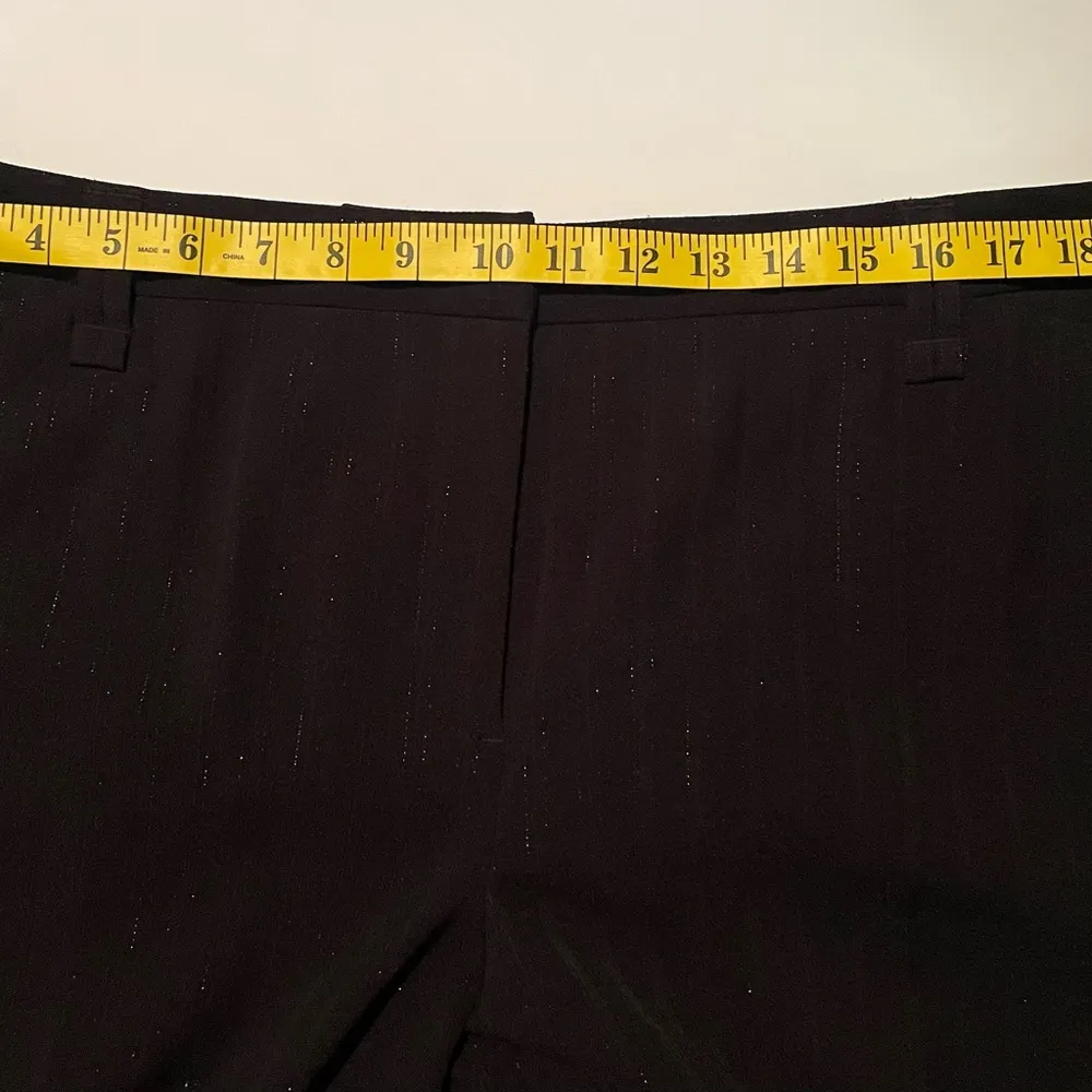 Lane Bryant Women Black Silver Threaded Extra Wide Leg Dress Pants Size 20 - Image 6