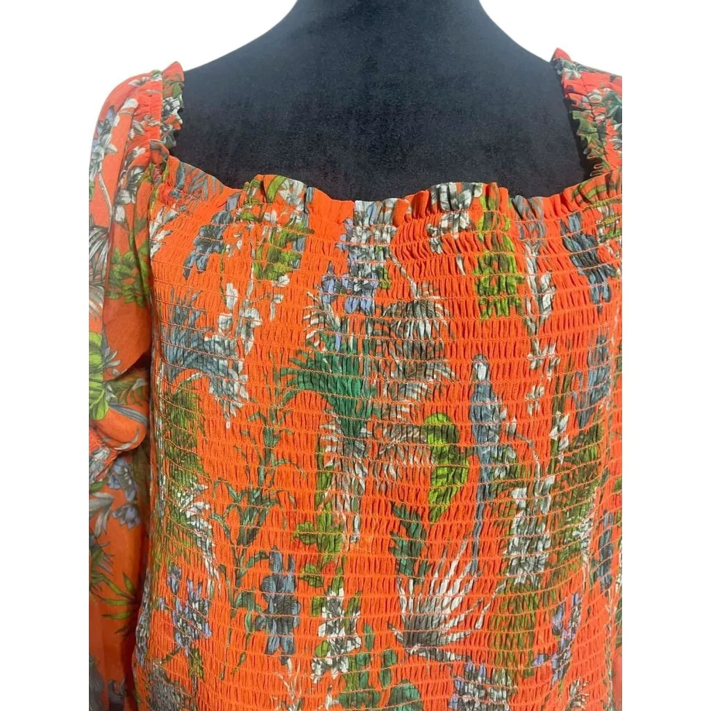 NEW L'AGENCE Size XXL  Top Blouse Off The Shoulder Long Sleeve Smocked - Image 4