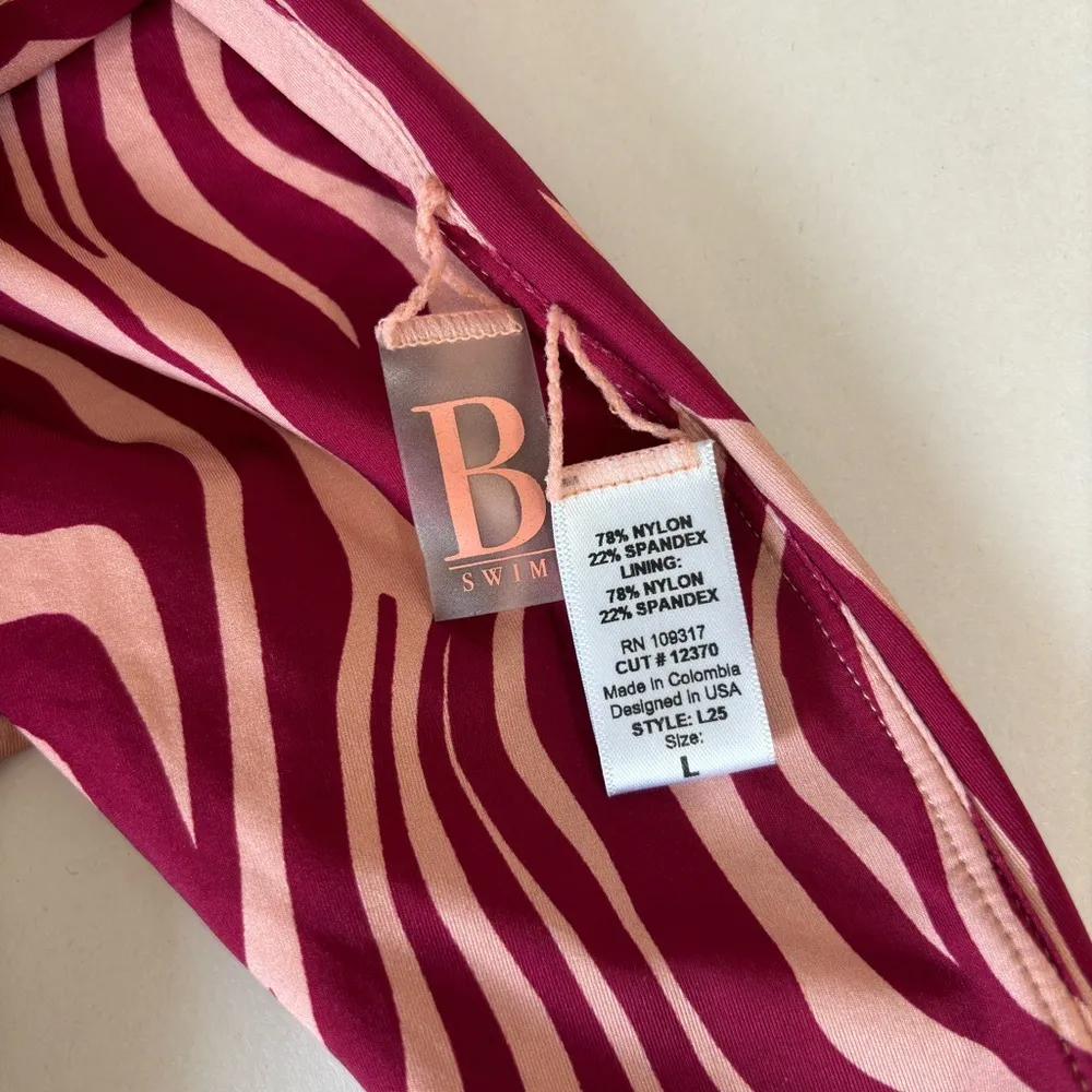 B Swimwear Pink Zebra Print Two - Image 5