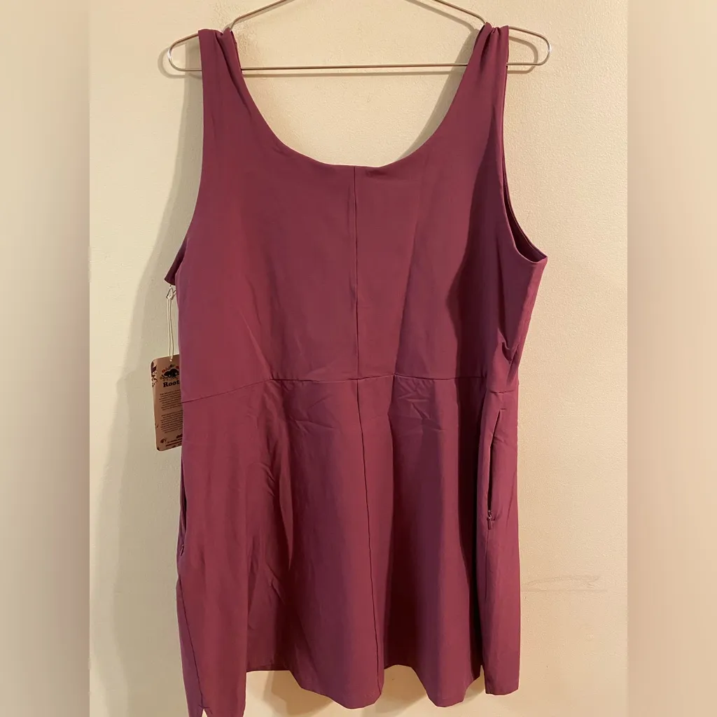 New NWT Alder x Roots Mauve Sleeveless Midi Dress in Plum Purple Size XL $95 - Image 3
