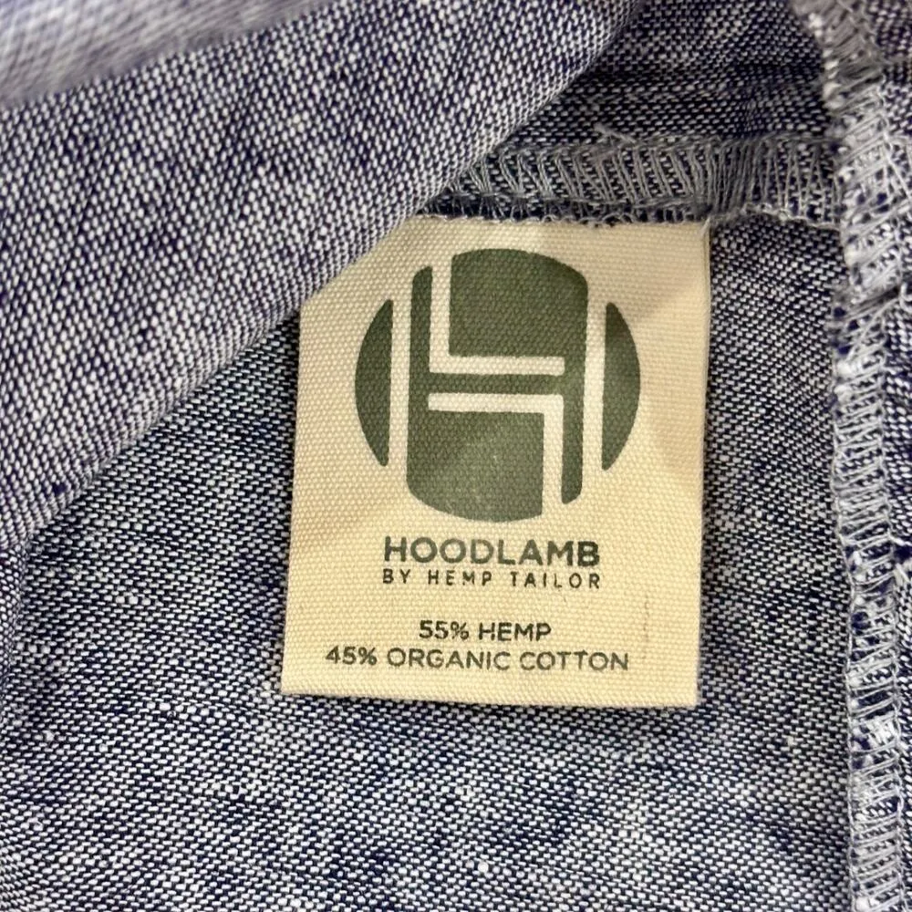 NWT Hoodlamb Size S Blue Ruffle Babydoll Sleeveless Hemp + Organic Cotton Top - Image 2