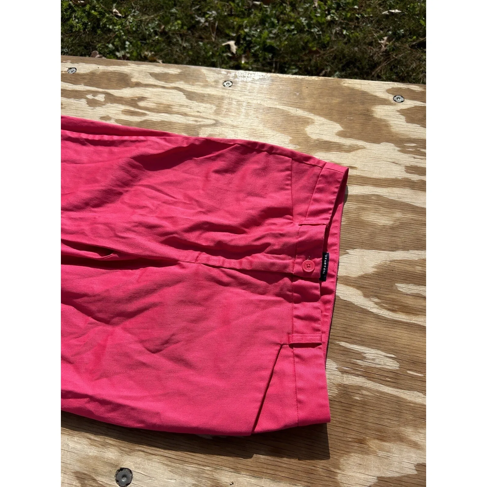 Jones New York Signature‎ Stretch Capri Pants Women's Size 10 Pink Chino Pockets - Image 4