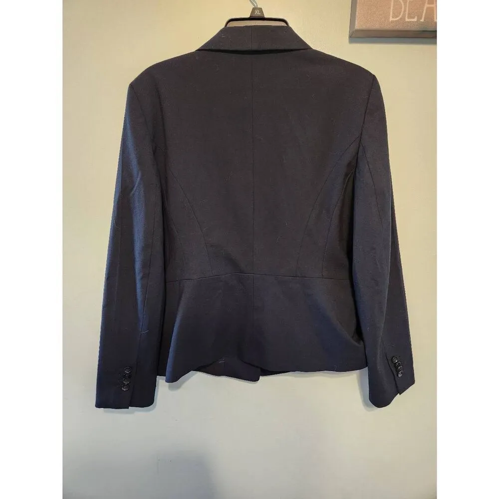 Ann Taylor size 14 Navy Blue Blazer Sportcoat Suit Top - Image 4