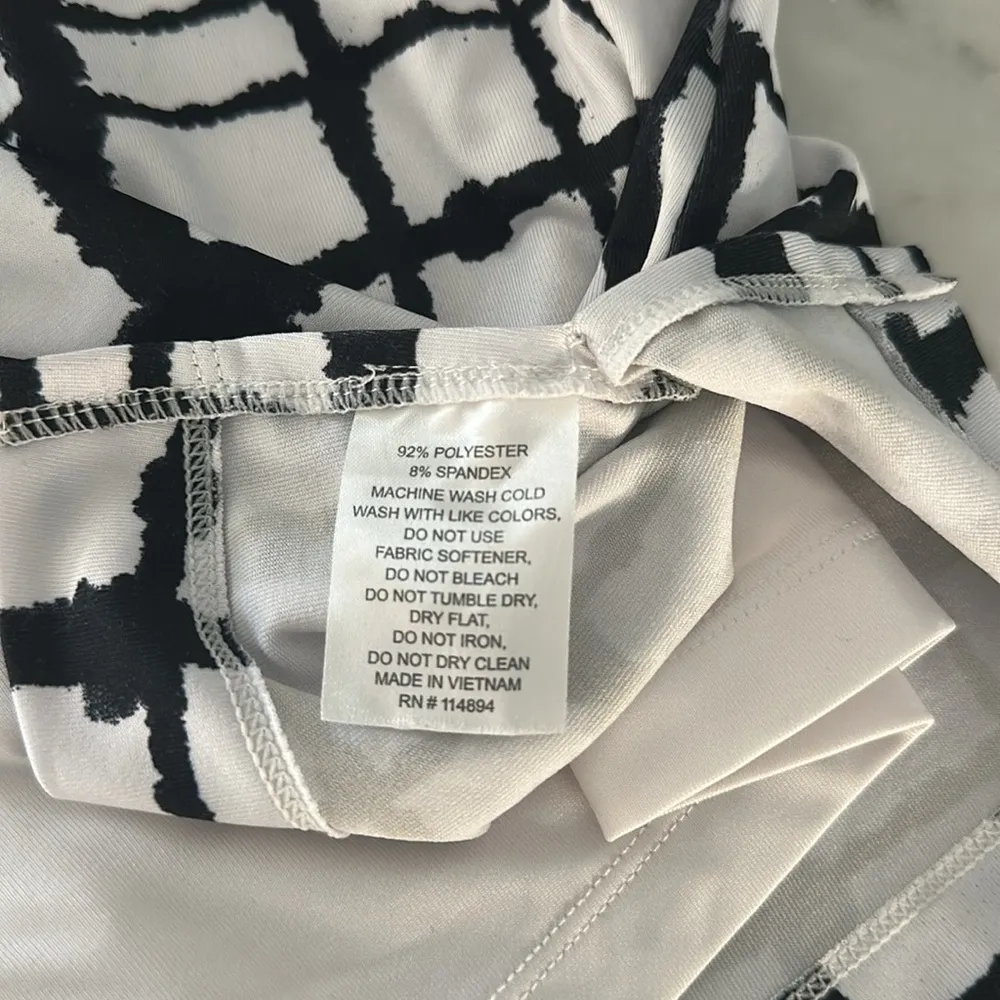 DUC athletic skirt with compression shorts Black and White Skater Mini Skirt Size M - Image 7