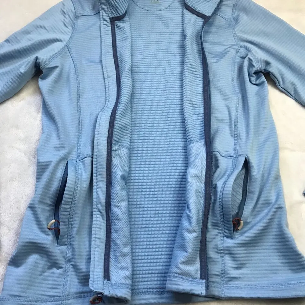 Orvis Horseshoe Hills Full Zip Jacket Women's Size Medium Powder Blue Thumb Loop - Image 5