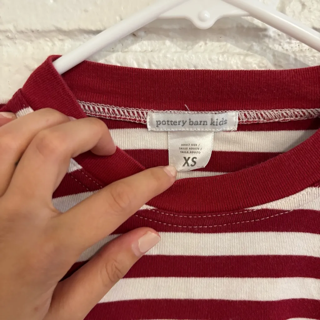 Pottery Barn Classic Stripe Family Pajama Collection Red Size XS - Image 4