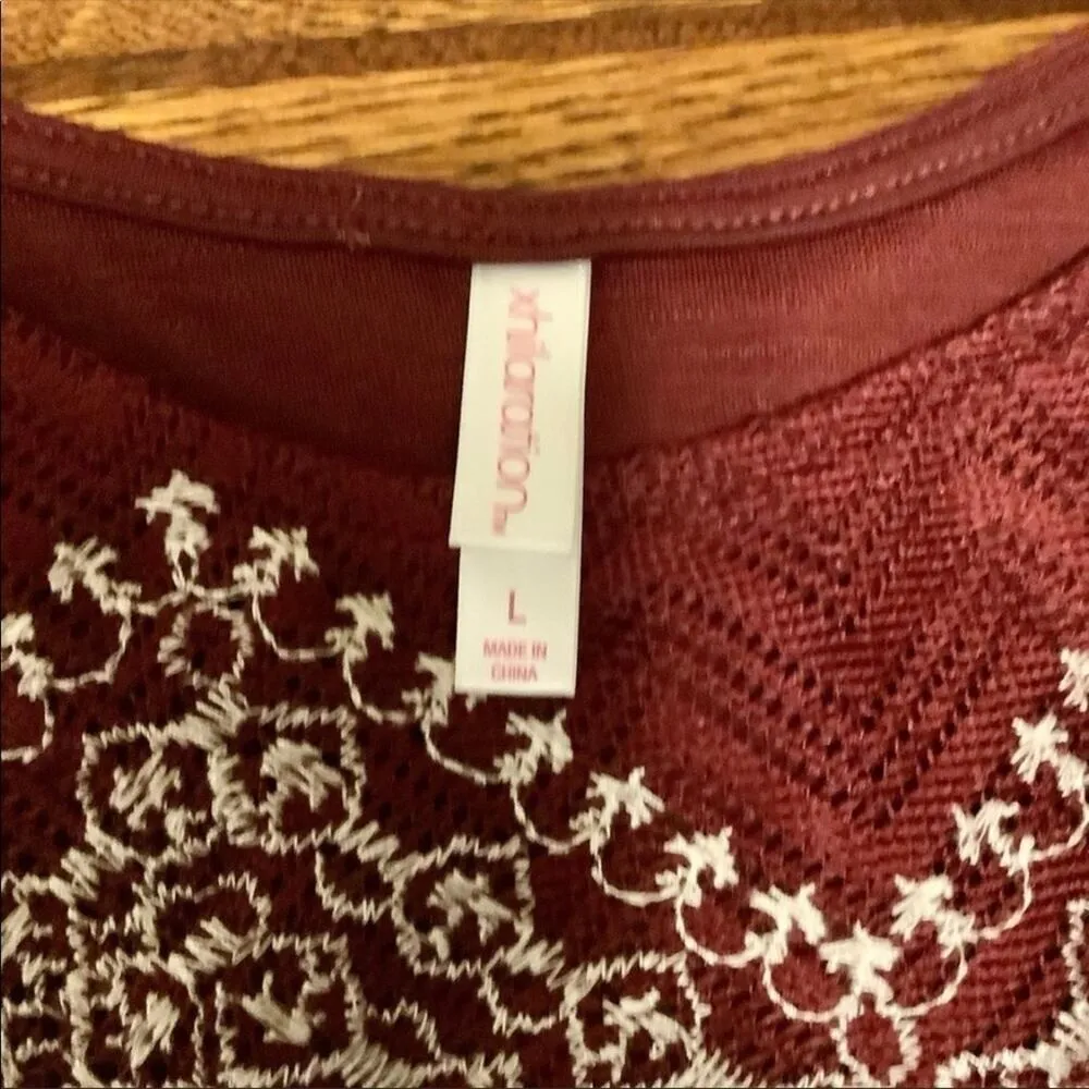 Xhileration Juniors Teens Red White Soft Zig Zag Dress Size Large - Image 9