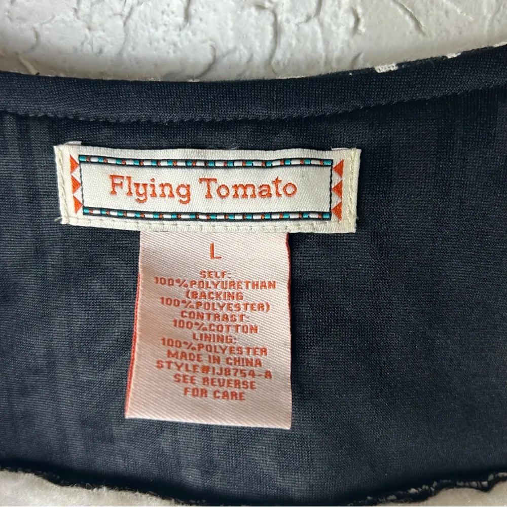 Flying Tomato | Western BOHO Faux Leather Sherpa Vest Size L - Image 3