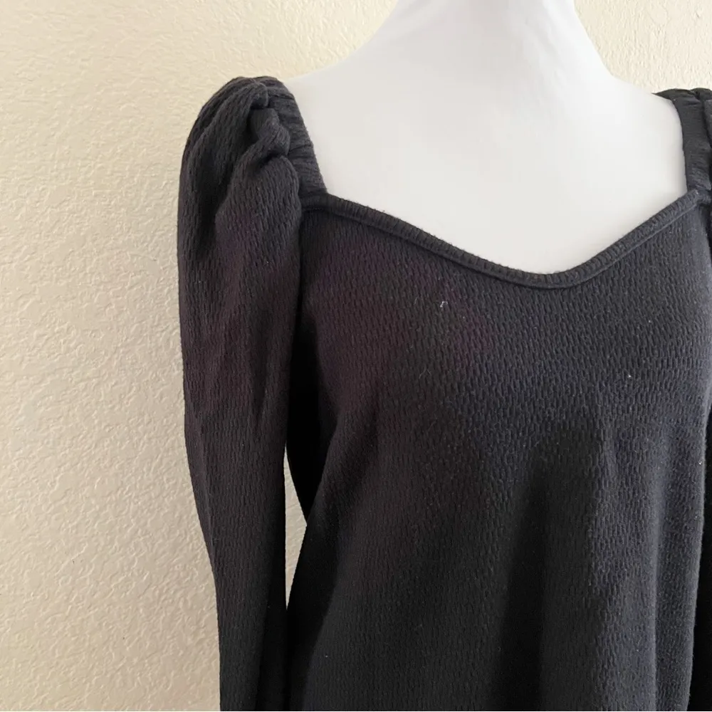 A.n.a Black long puff sleeve top Size Large - Image 12