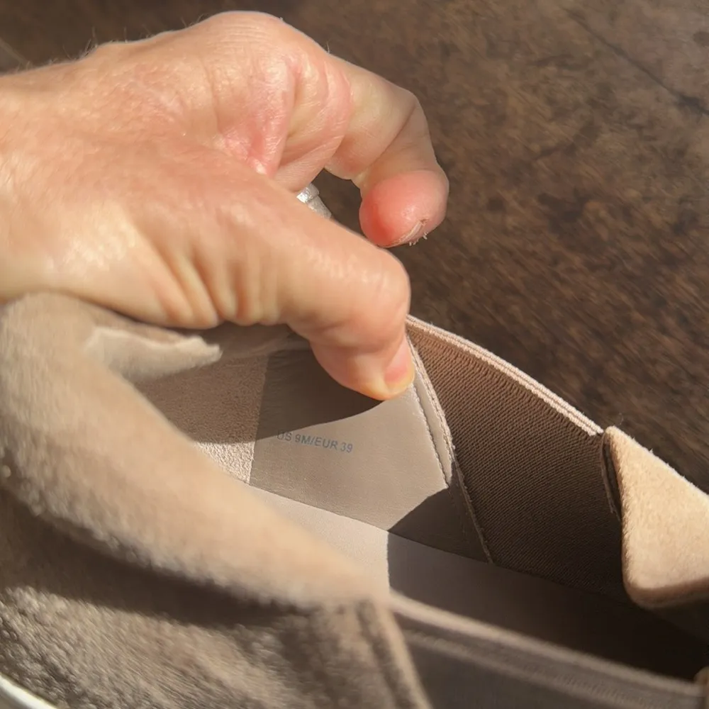 Vince Womens Warren Platform Slip On Sneakers Hazelstone Grey taupe
 Suede 9 - Image 8