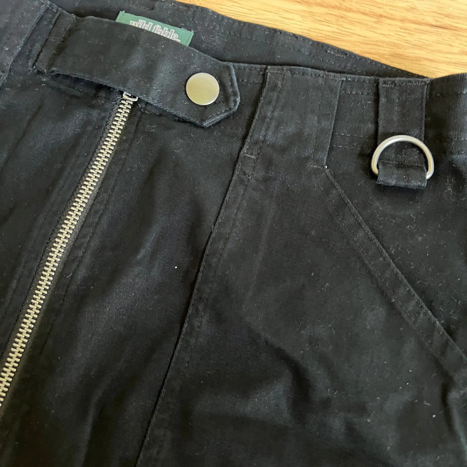 Wild Fable Women's Black Cargo Utility A-Line Mini Skirt - Size XXL - NWT - Image 4