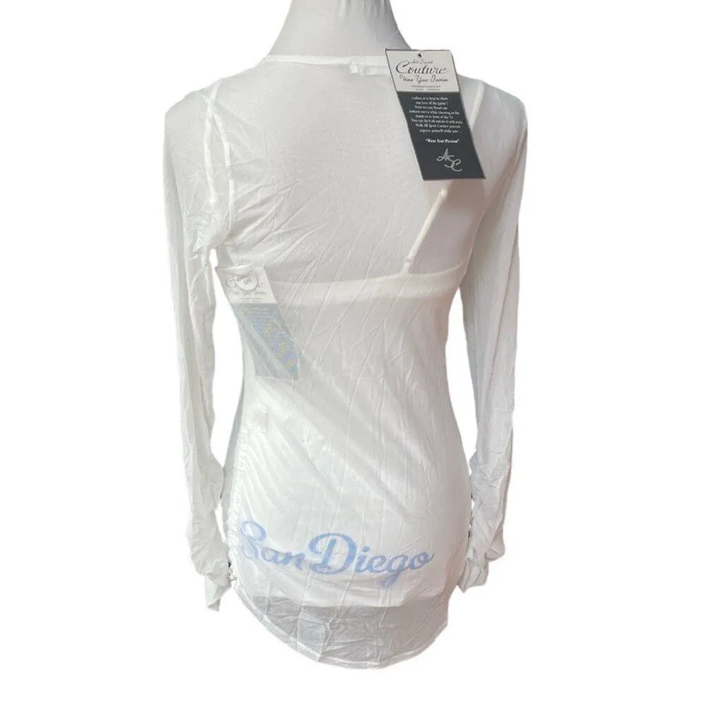 NFL Team Apparel All Sports Couture San Diego Chargers Tank Top with Mesh Cover - Image 2