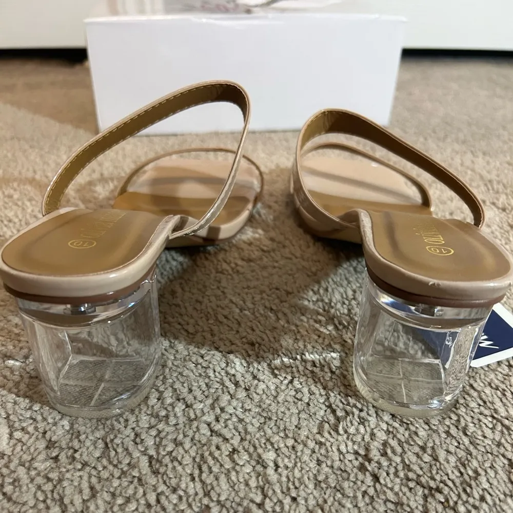 Olivia Miller Nude/clear block heel - Image 6