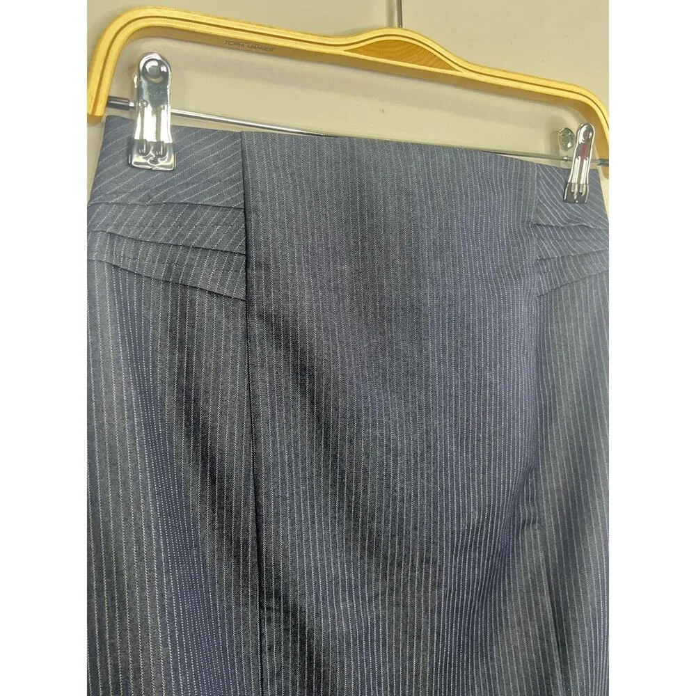 Express Blue Pinstripe Pencil Skirt Size 2 Business Casual Office Siren - Image 2